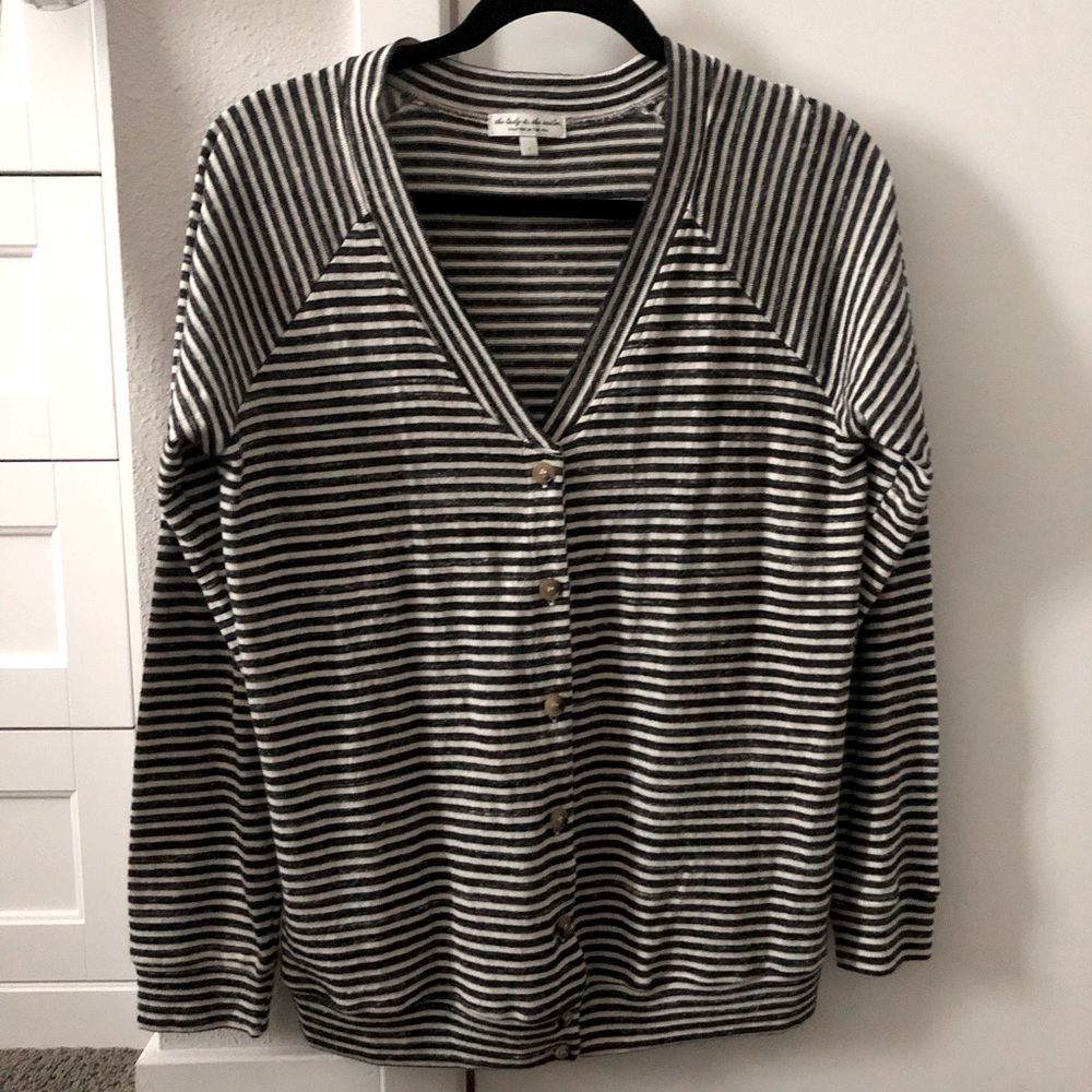 THE LADY AND THE SAILOR Stripe Cardigan